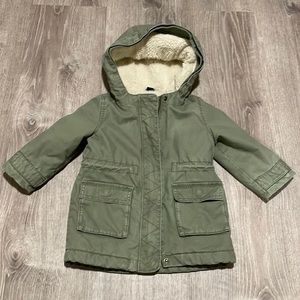GAP Sherpa Lined Coat Toddler Size 2